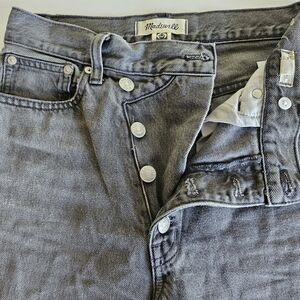 Madewell Womens Gray Jeans 90's Straight Sz 25 Inseam 28